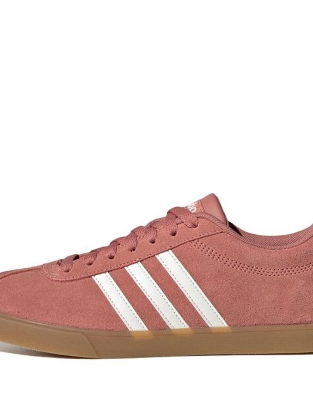 adidas Women’s Suede Sneakers in Dusty Rose with White Stripes